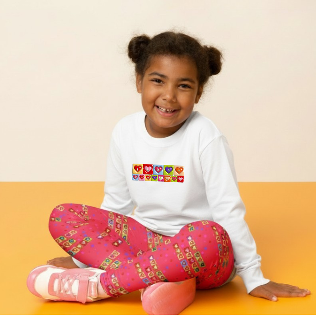 John 3:16 Valentine's Day Kids Leggings – All-Over Print